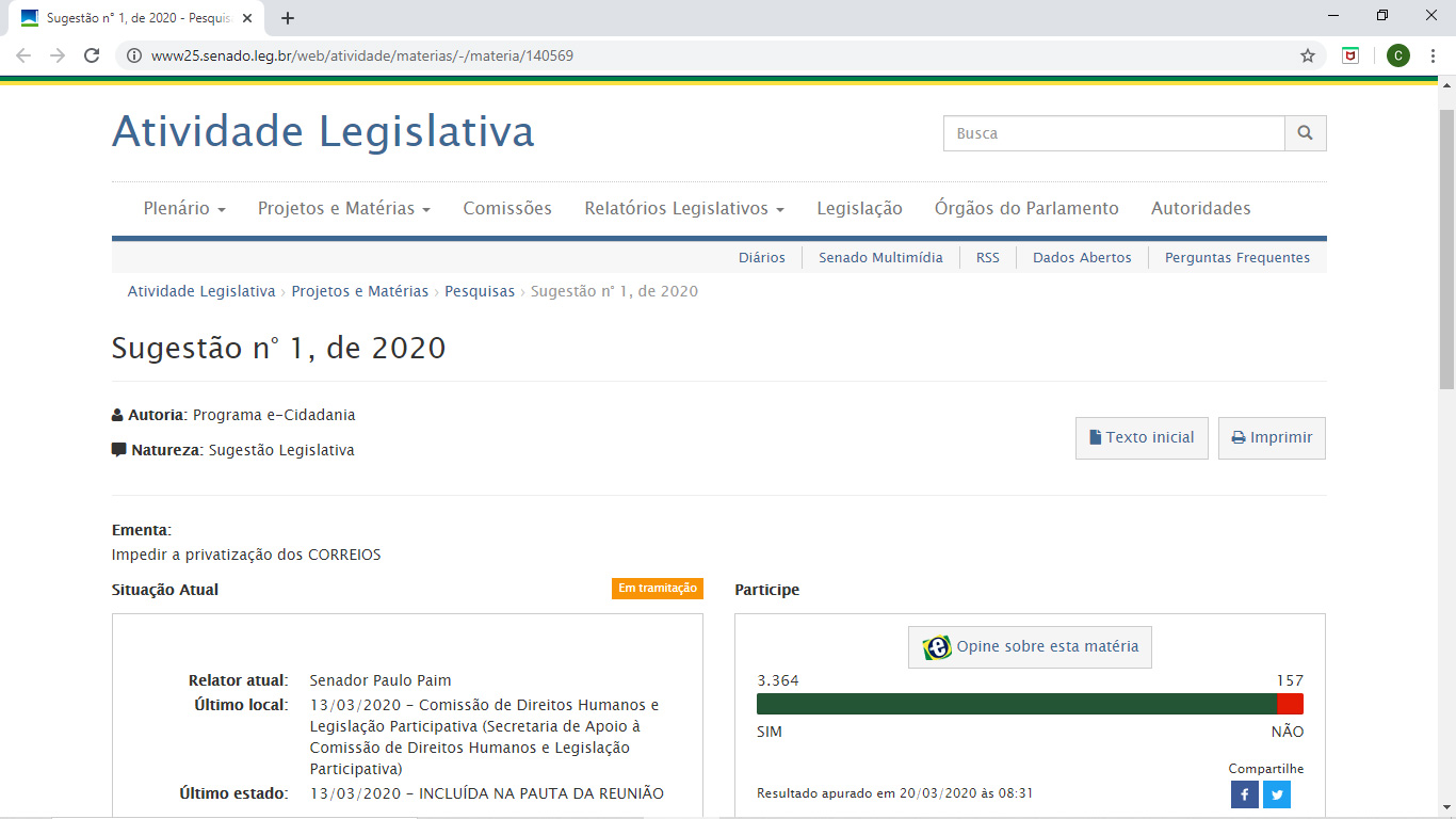No momento, você está visualizando Dizer ‘SIM’ para a Sugestão Legislativa 1/2020 é praticar o associativismo