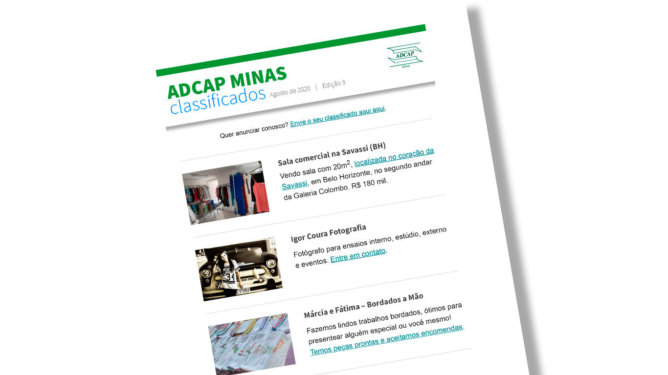 No momento, você está visualizando Classificados da ADCAP Minas – para vender, comprar e se apresentar
