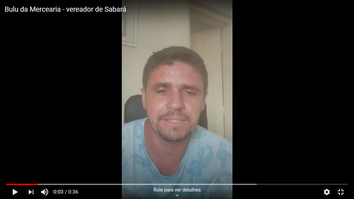 Você está visualizando atualmente Vereador de Sabará grava mensagem em agradecimento à ADCAP Minas
