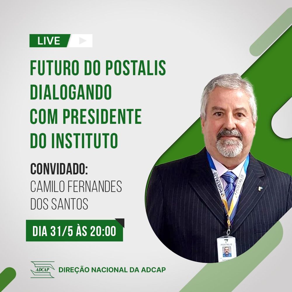No momento, você está visualizando Live no dia 31/5 sobre o futuro do Postalis