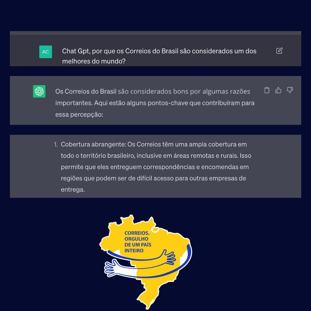 No momento, você está visualizando Já viu o que o ChatGPT acha dos Correios?