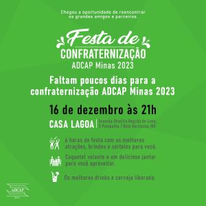 Leia mais sobre o artigo Falta pouco para a festa de fim de ano da ADCAP Minas – garanta o seu convite!