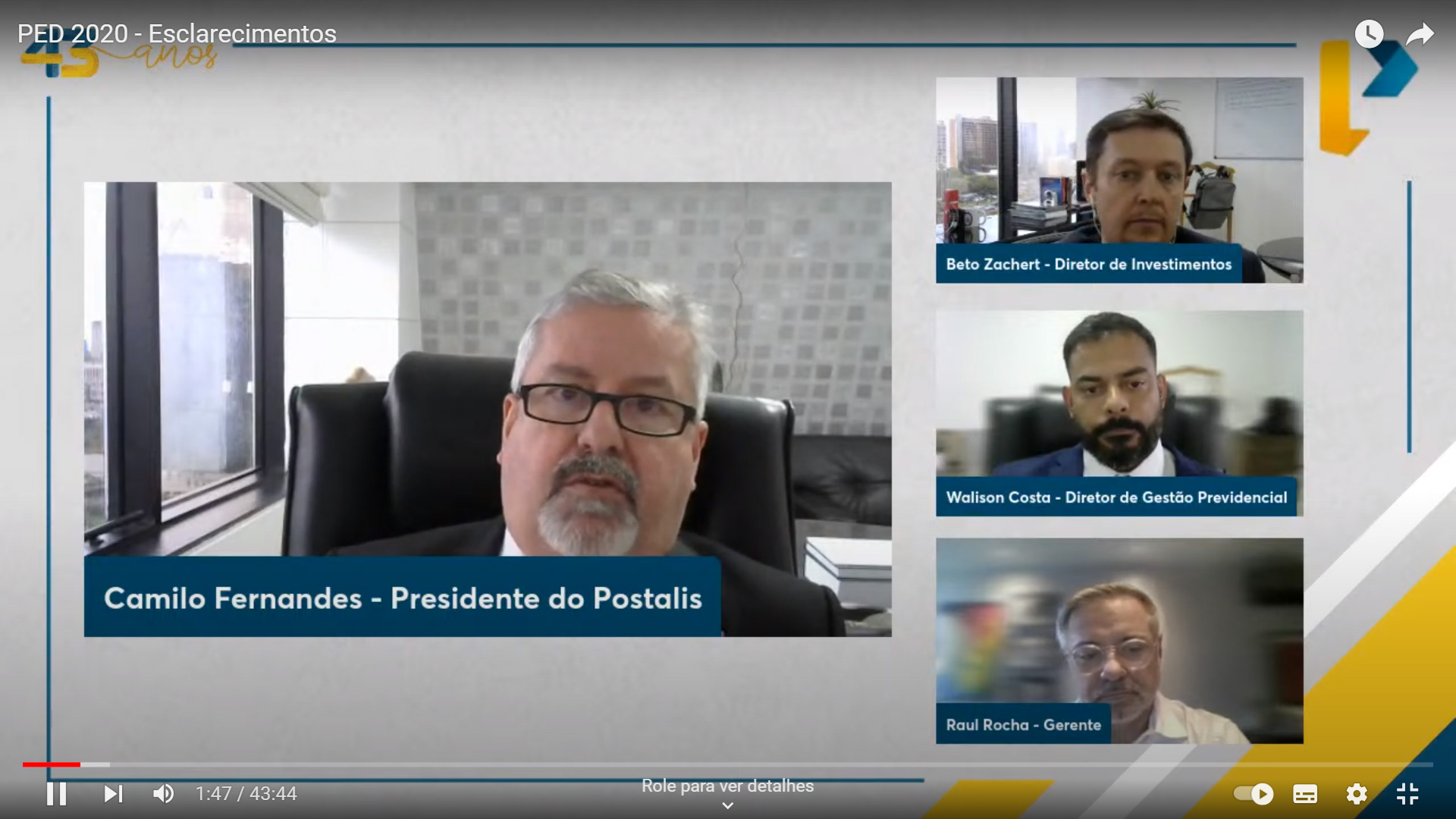 No momento, você está visualizando Live do Postalis – PED 2020 – Esclarecimentos – veja como foi!